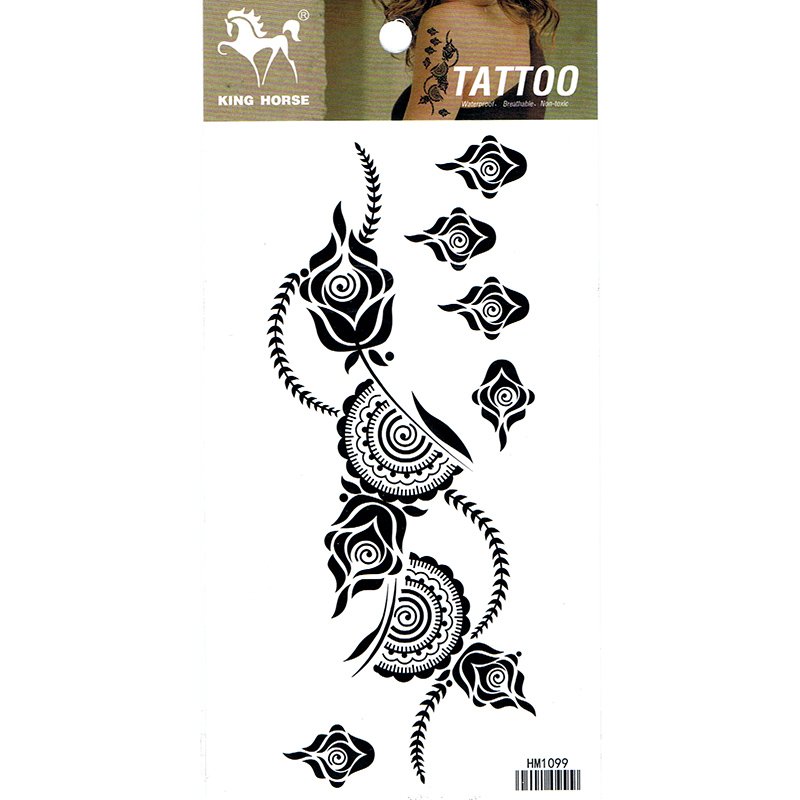 HM1099 Ladys arm flower tattoo sticker waterproof legs temporary tattoo for younger girl