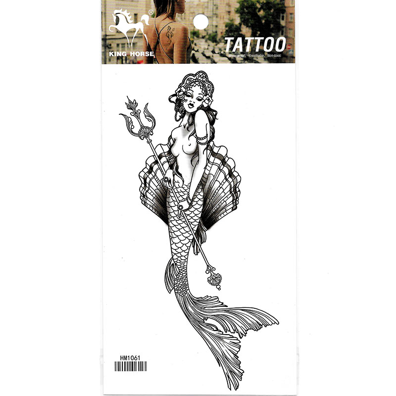 HM1061 New fashion mermaid arm fake tattoo sticker waterproof leg tattoos