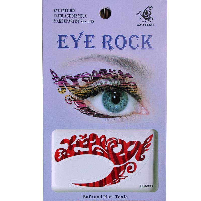 HSA008 left and right eye temporary tattoo sticker