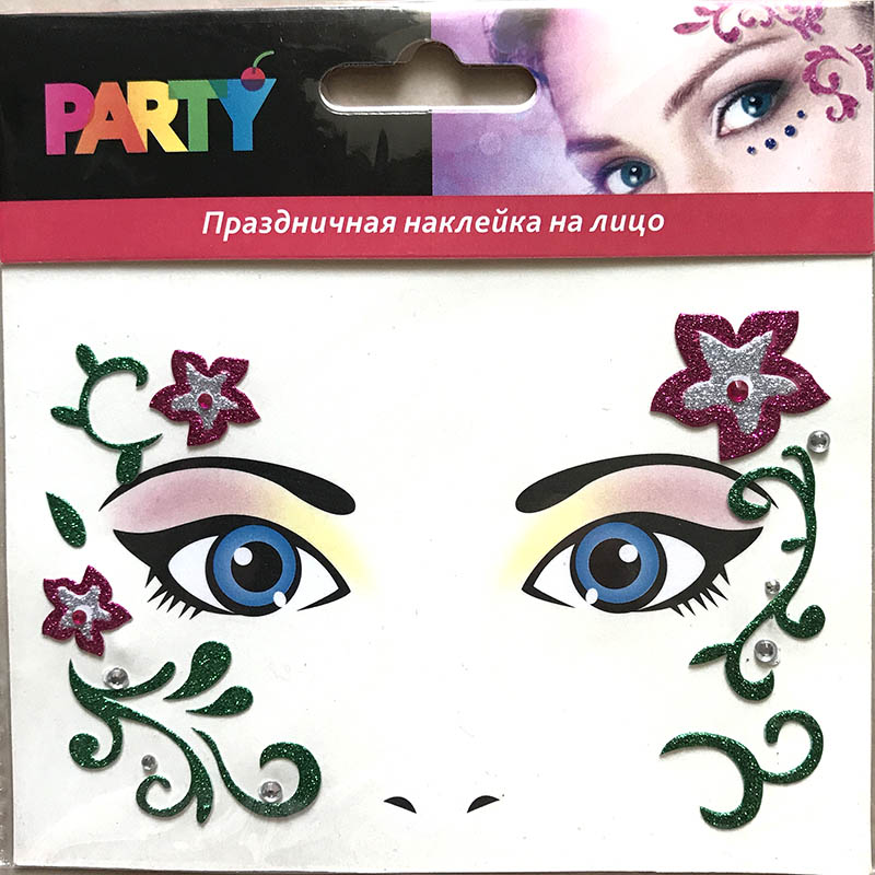 Hot selling bee flower ladybug face sticker