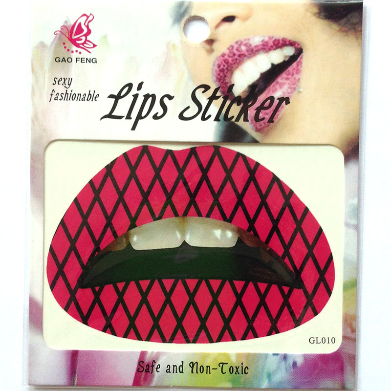 GL001-020 Temporary lip tattoo sticker