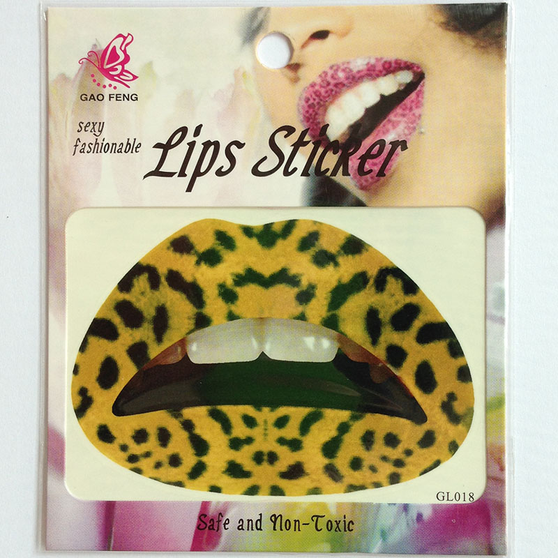 GL001-020 Temporary lip tattoo sticker