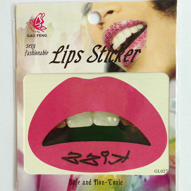 GL021-040 Temporary lip tattoo sticker