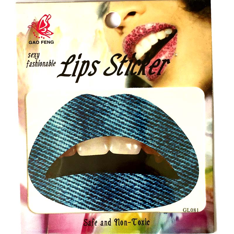 GL081-090 Temporary lip tattoo sticker
