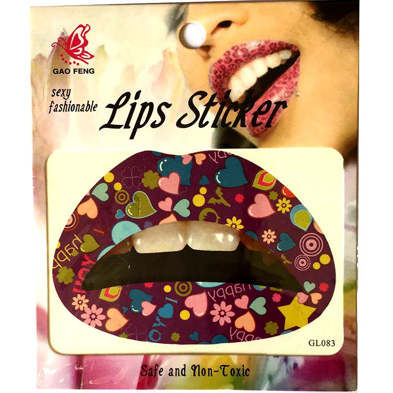 GL081-090 Temporary lip tattoo sticker