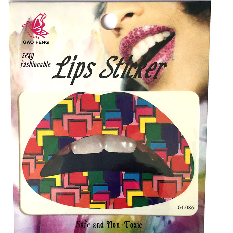 GL081-090 Temporary lip tattoo sticker