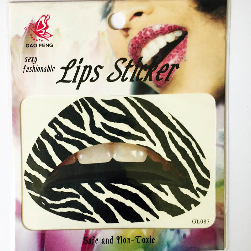 GL081-090 Temporary lip tattoo sticker