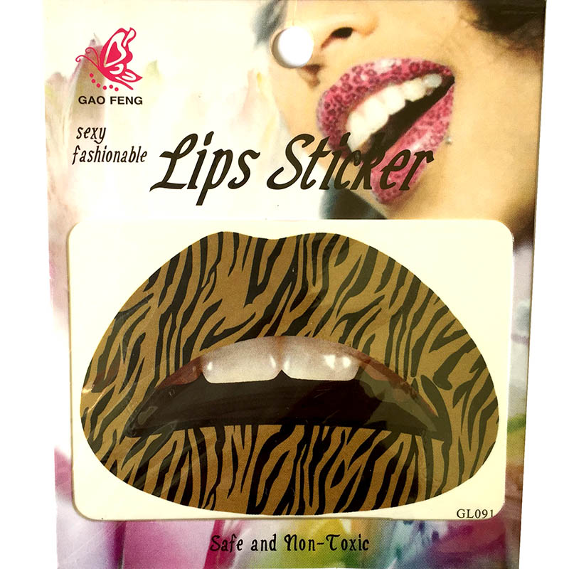 GL081-090 Temporary lip tattoo sticker