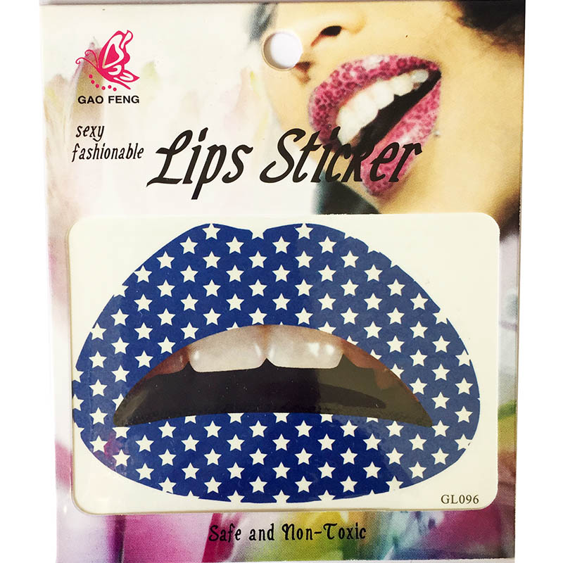 GL081-090 Temporary lip tattoo sticker