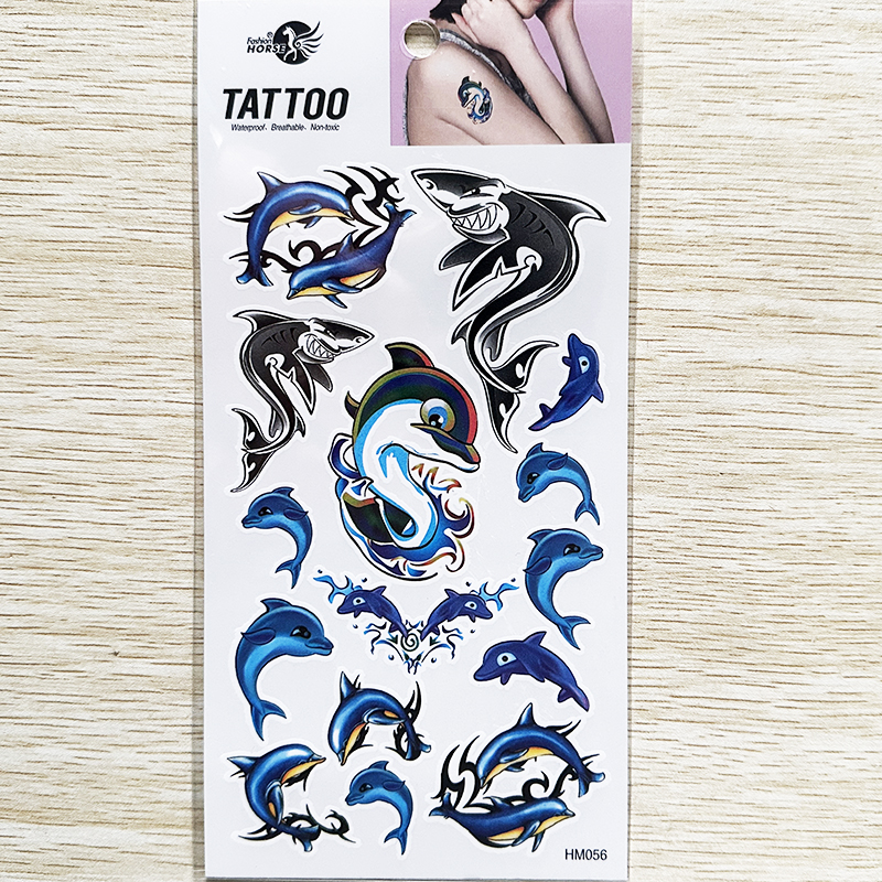 HM056 Temporary Dolphin Tattooo sticker