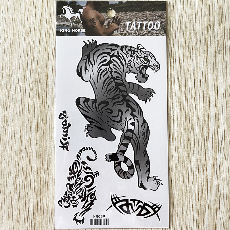 HM059 waterproof Tiger tattoo sticker
