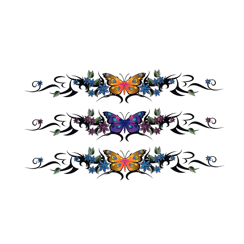 HM091 Waist adomen butterfly tattoo sticker