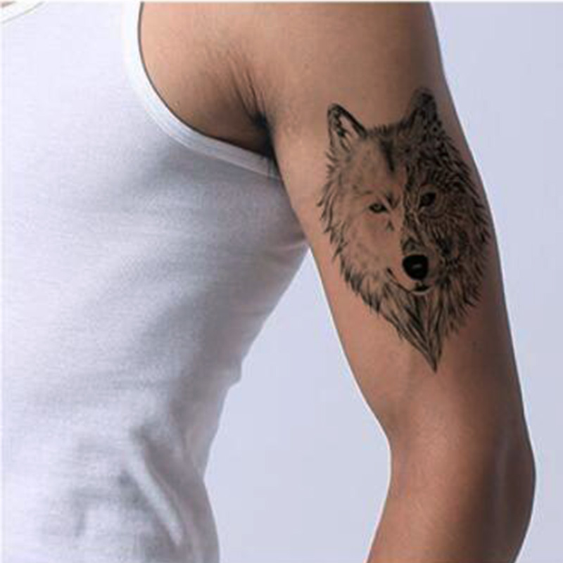 HM1002 waterproof temporary Wolf tattoo sticker