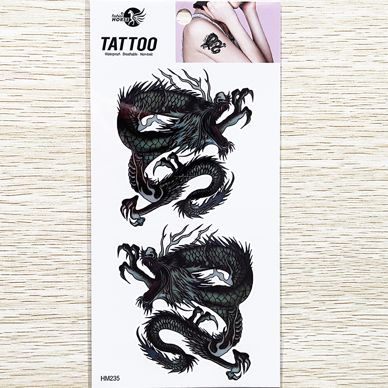 HM235 Dragon tattoo stickers for scar cover