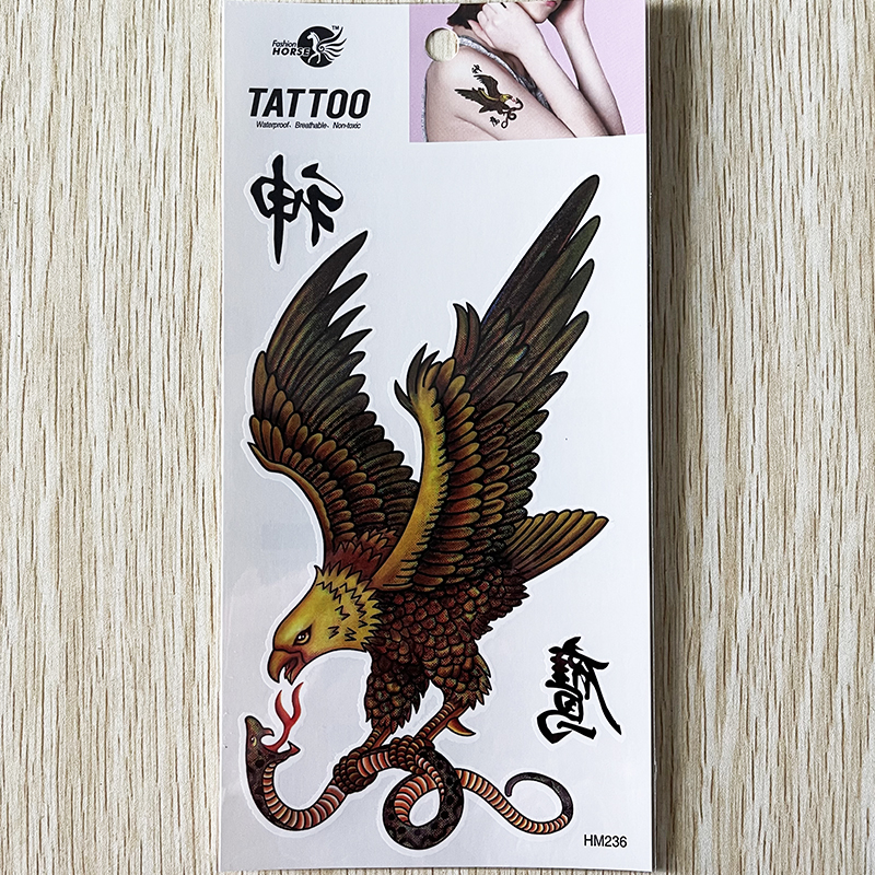 HM236 Temporary condor eagle tattoo stickers