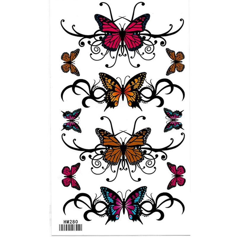 HM280 Temporary Butterfly tattoo sticker