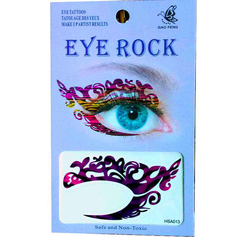 HSA013 left and right eye temporary tattoo sticker