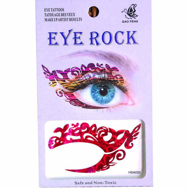HSA020 left and right eye temporary tattoo sticker