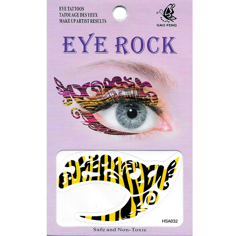 HSA032 left and right eye temporary tattoo sticker