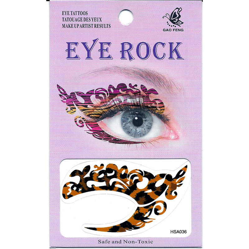 HSA036 left and right eye temporary tattoo sticker