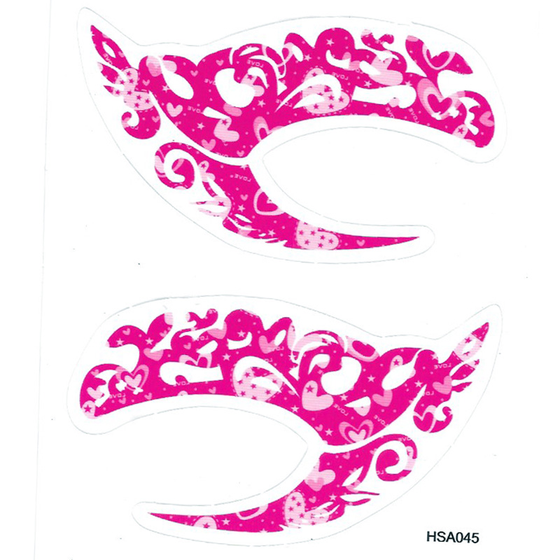 HSA045 left and right Pink eye temporary tattoo sticker