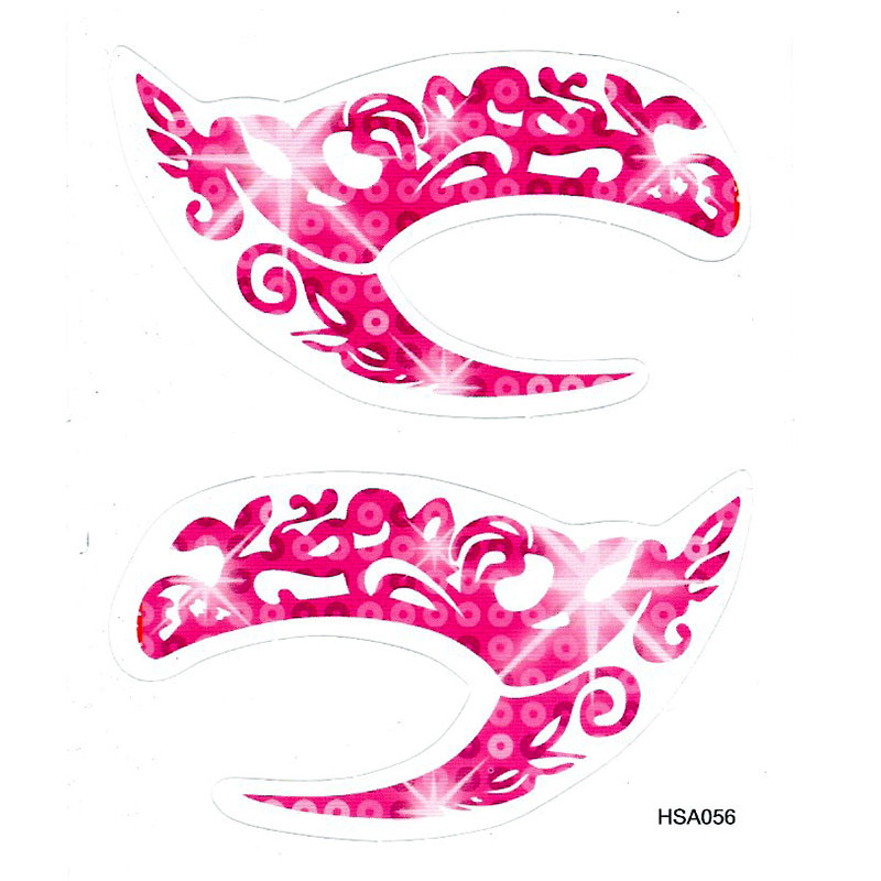 HSA056 waterproof bight pink waterprint temporary eye tattoo sticker