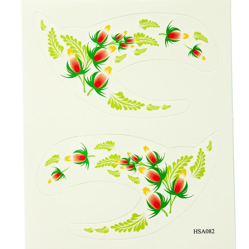HSA082 leaf flower left and right temporary eye tattoo sticker