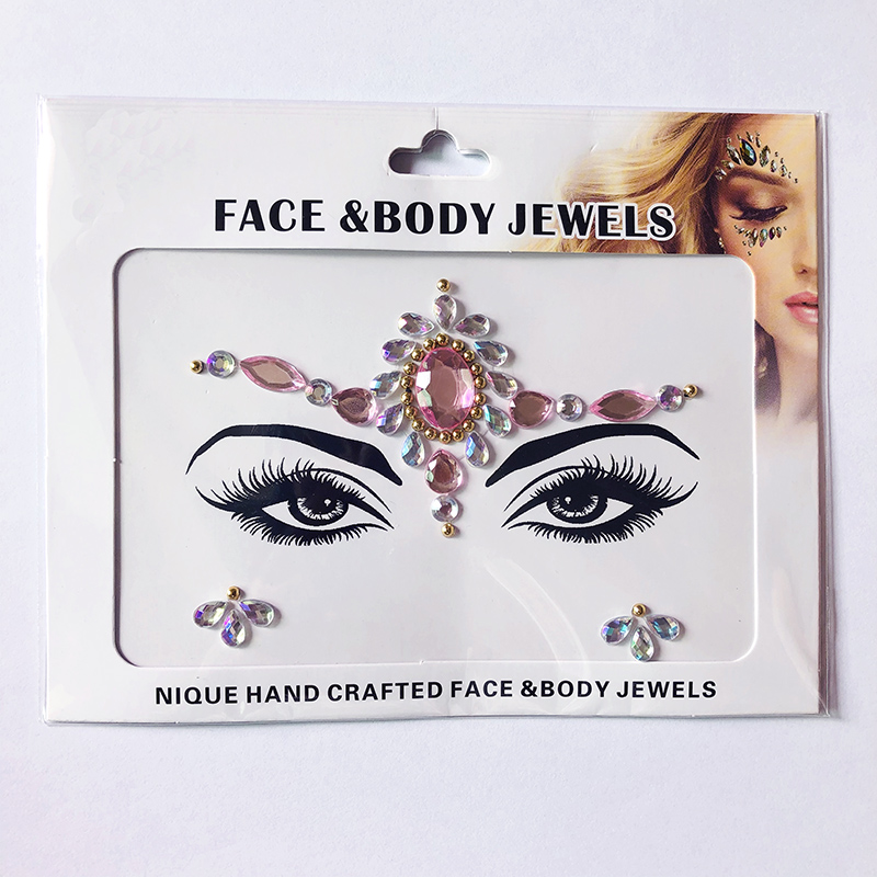 WNY-804-21 Temporary Face jewels Acrylic Crystal Glitter Stickers