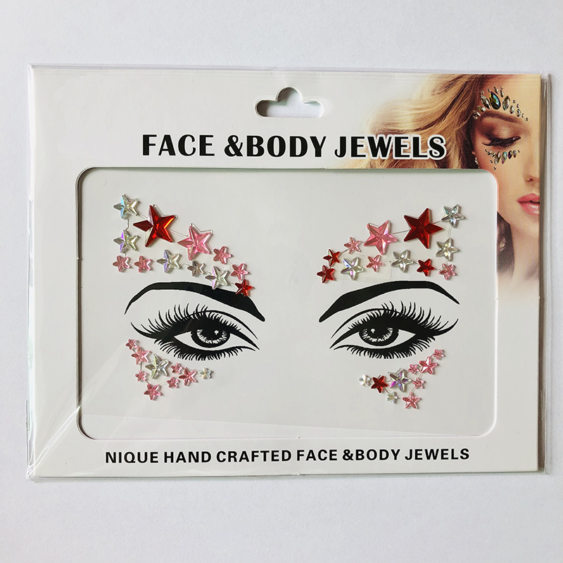 WNY-804-23 Temporary Face jewels Acrylic Crystal Glitter Stickers