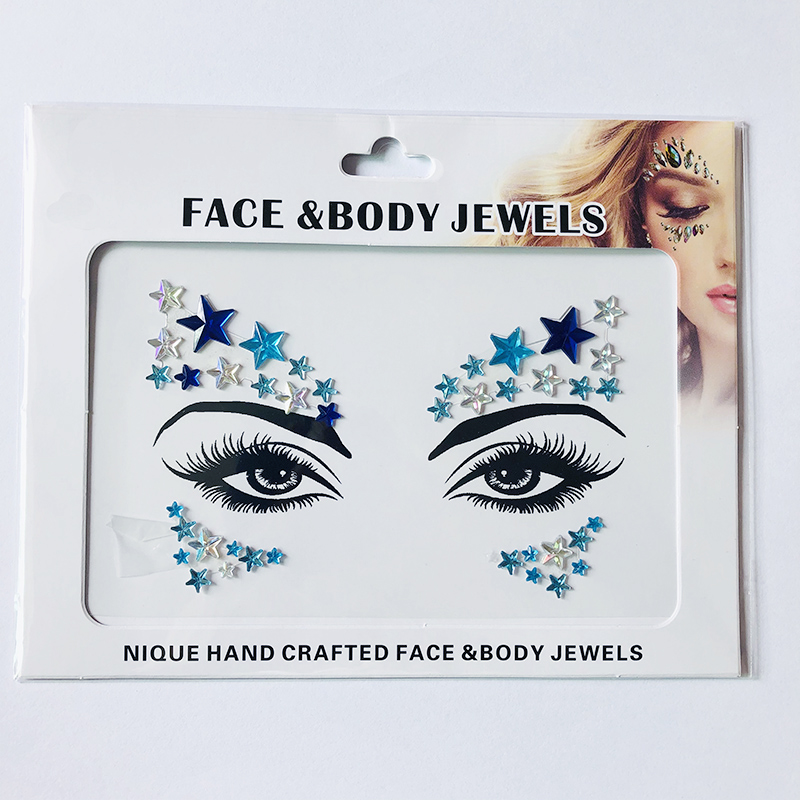 WNY-804-24 Temporary Face jewels Acrylic Crystal Glitter Stickers