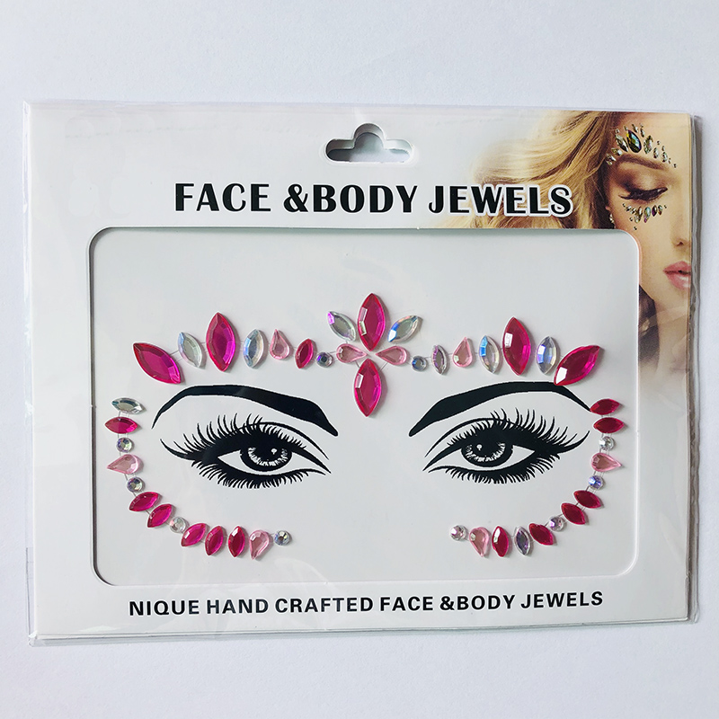 WNY-804-25 Temporary Face jewels Acrylic Crystal Glitter Stickers