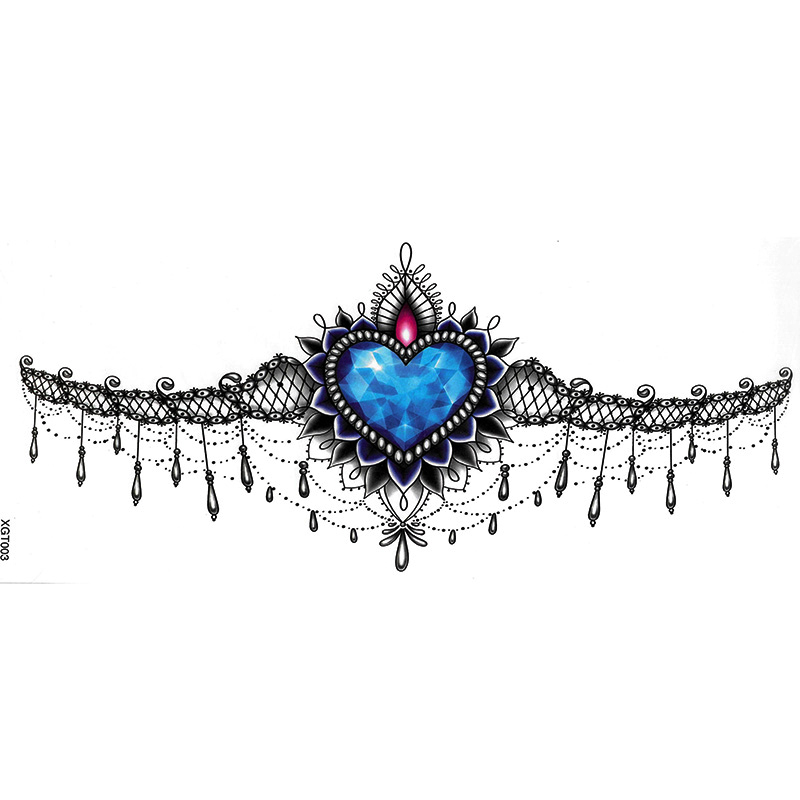 XGT001-020 sternum tattoo sticker Waist and Abdomen Tattoo Stickers