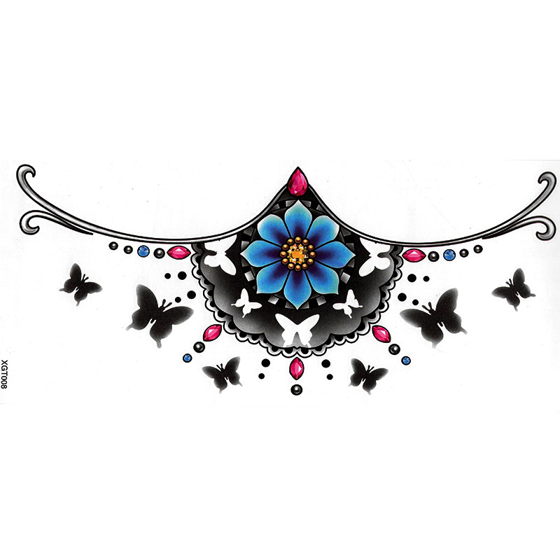 XGT001-020 sternum tattoo sticker Waist and Abdomen Tattoo Stickers