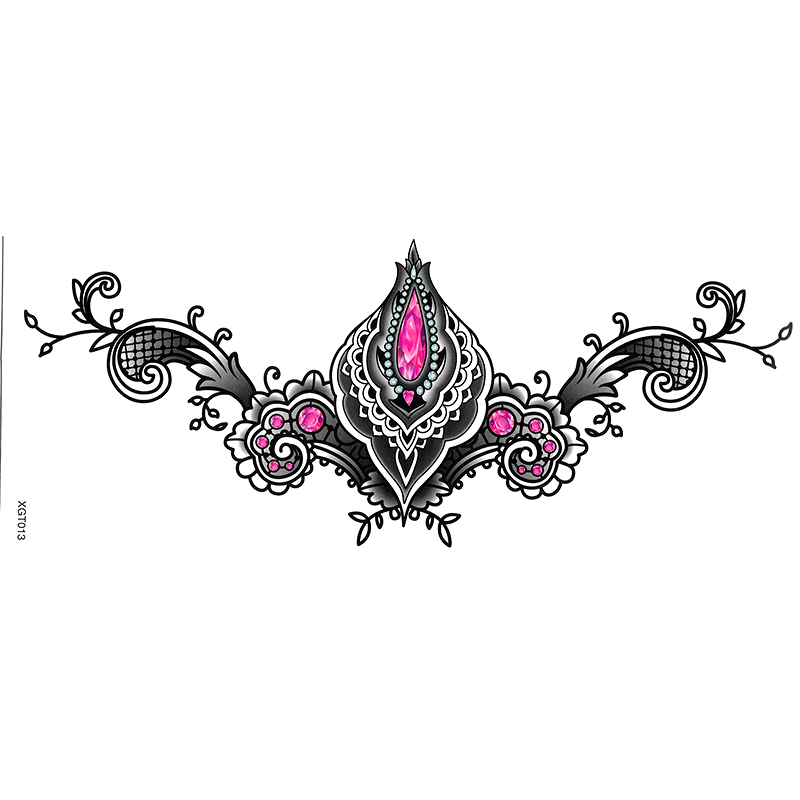 XGT001-020 sternum tattoo sticker Waist and Abdomen Tattoo Stickers