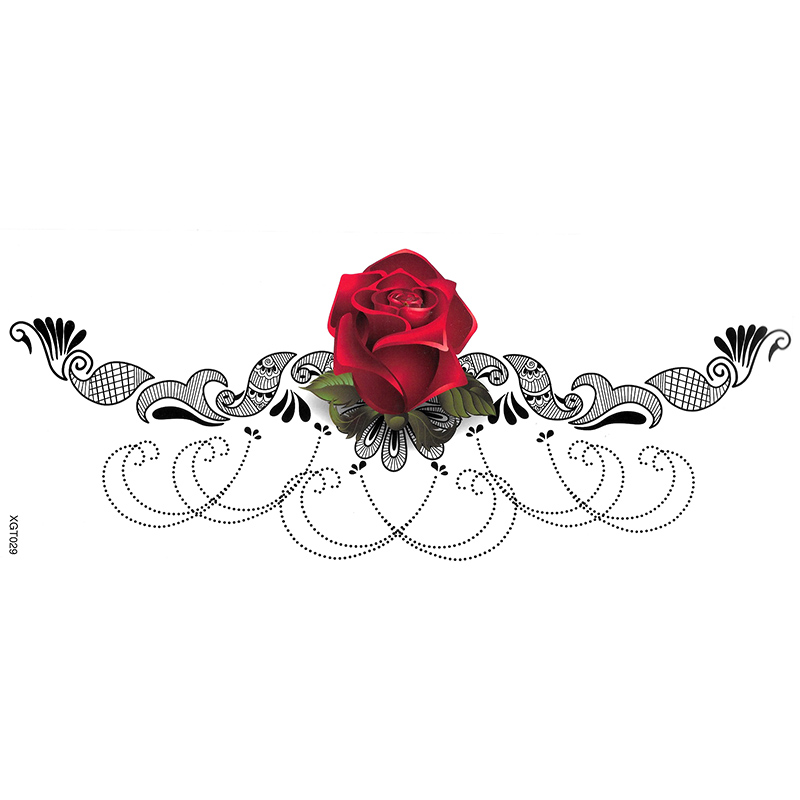 XGT021-040 sternum tattoo sticker Waist and Abdomen Tattoo Stickers