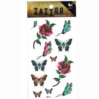 HM013 flower butterfly temporary tattoo sticker