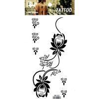 HM1102 new fashion Black flower tattoo sticker waterproof flower tattoo sticker