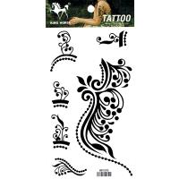 HM1095 waterproof new design black flower body arm tattoo sticker fake tattoo