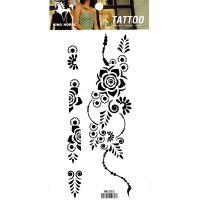 HM1093 Temporary black flower tattoo sticker fake tattoo body art tattoo