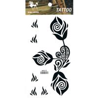 HM1075 Beautifull flower black tattoo sticker for arm