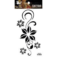 HM1069 Waterproof Temporary black flower arm tattoo sticker
