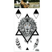 HM1012 Men arm lion black tattoo sticker waterproof termporary tattoo sticker
