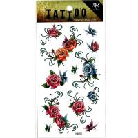 HM050 waterproof tempoary rose butterfly tattoo sticker mini flower tattoo