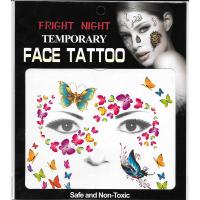 full face temporary butterfly tattoo sticker for party