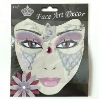 FST017 Crystal Face art decoration lady's part face sticker