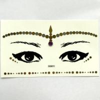 DG011 Face Jewels Rhinestones Adhesive Crystal Face Beauty Glitter gold Art Eye sticker
