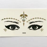 DG036 white acrylic diamond golden silver face self-adhesive make up sticker cosplay face sticker