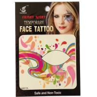 HSE17 8X8cm Night party waterproof temporary single eye tattoo sticker