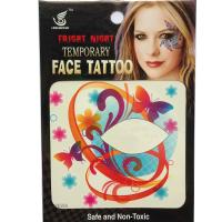 HSE28 8x8cm butterfly flower single eye tattoo sticker face tattoo