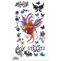 King horse Fashion horse brand HM046 Tempoary waterproof Angel flower butterfly tattoo stickers